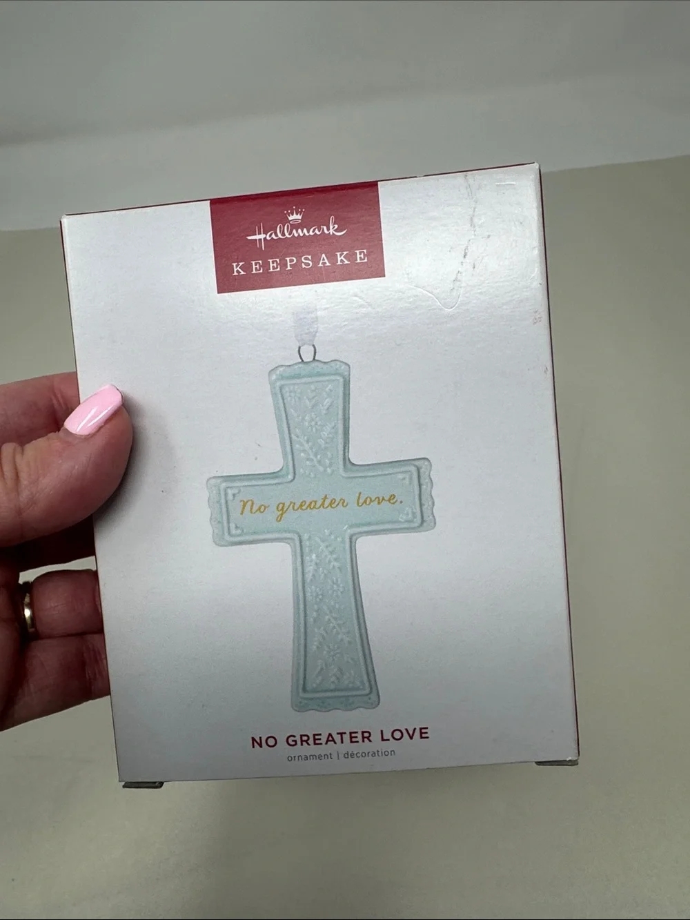 2022 HALLMARK CHRISTMAS ORNAMENT CROSS NO GREATER LOVE CHRISTIAN RELIGIOUS